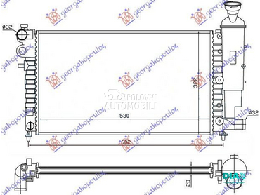 HLADNJAK MOTORA XN/XR (53x32) za Peugeot 106 od 1996. do 2003. god.