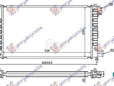 HLADNJAK MOTORA 1.5 DIZEL (53x za Peugeot 106 od 1996. do 2003. god.