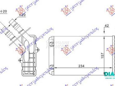 GREJAC KABINE (234x157) za Renault Clio od 1998. do 2001. god.