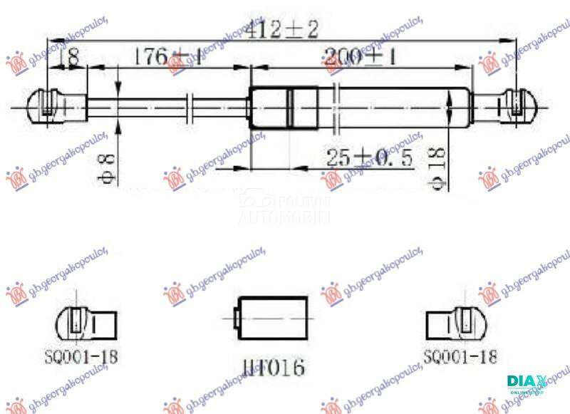 AMORTIZER GEPEK VRATA (412L-34