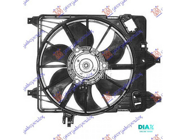 VENTILATOR BENZIN (38cm) KLIZA za Renault Clio od 2001. do 2006. god.