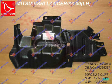 ZASTITA MOTORA PREDNJA PLASTIC za Mitsubishi Lancer od 1995. do 1997. god.