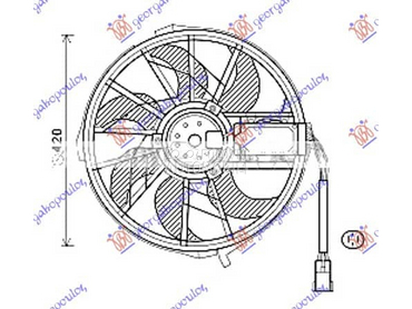 VENTILATOR (MOTORELISA) za Mercedes Benz B Klasa od 2006. do 2008. god.