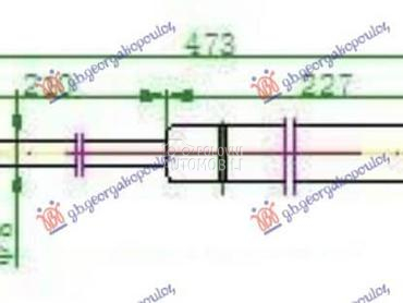 AMORTIZER GEPEK VRATA 5... za Opel Vectra C od 2002. do 2005. god.