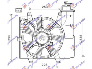 VENTILATOR KOMPLET za Kia Picanto od 2008. do 2011. god.