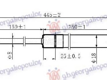 AMORTIZER GEPEK VRATA 420... za Citroen C3 od 2010. do 2013. god.