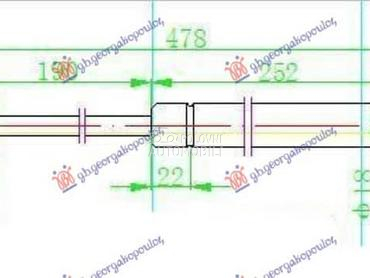 AMORTIZER GEPEK VRATA... za Mercedes Benz C Klasa od 2007. do 2011. god.