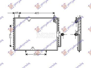 HLADNJAK KLIME 2.0/2.3i za Mercedes Benz E Klasa od 1985. do 1992. god.