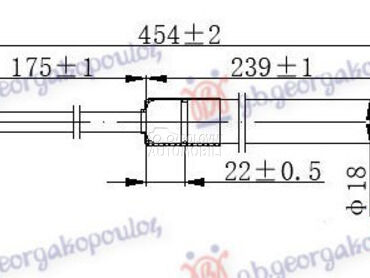 AMORTIZER GEPEK VRATA KARAVAN za Toyota Avensis od 1997. do 2003. god.