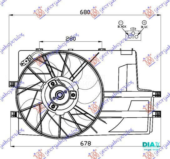 VENTILATOR KOMPLET (BENZIN/DIZ