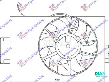 VENTILATOR KOMPLET (BENZIN/DIZ za Mercedes Benz A Klasa od 1998. do 2004. god.