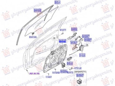 PODIZAC PREDNJEG PROZORA... za Hyundai i30 od 2014. do 2017. god.