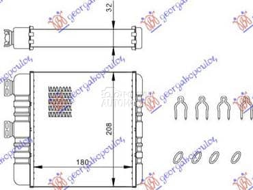 GREJAC KABINE (180x208) za Opel Zafira od 2005. do 2012. god.