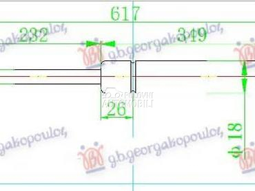 AMORTIZER GEPEK VRATA 370... za Chevrolet Trax za 2013. god.