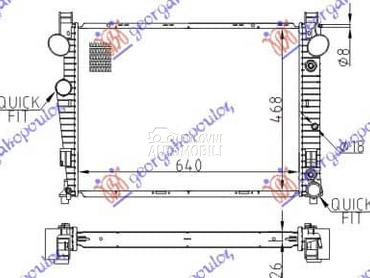 HLADNJAK MOTORA 2.8/3.2i... za Mercedes Benz S Klasa od 1998. do 2005. god.