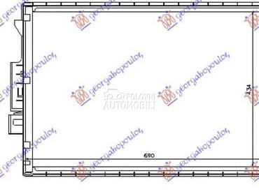 HLADNJAK KLIME BENZIN/DIZEL za Mercedes Benz S Klasa od 2005. do 2013. god.