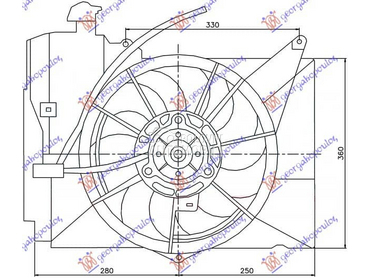 VENTILATOR KOMPLET... za Toyota Yaris Verso od 1999. do 2006. god.