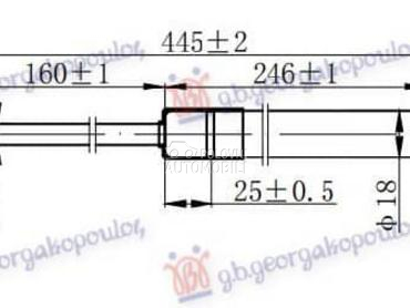 AMORTIZER GEPEK VRATA 420... za Suzuki SX4 od 2007. do 2013. god.