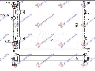 HLADNJAK MOTORA za Seat Cordoba od 1995. do 1997. god.