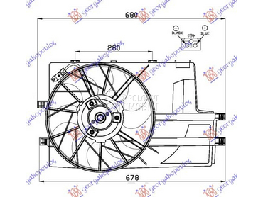 VENTILATOR KOMPLET za Mercedes Benz Vaneo od 2002. do 2005. god.
