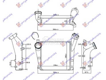 HLADNJAK INTERKULERA 4.8... za Porsche Cayenne od 2010. do 2015. god.