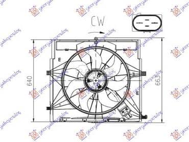 VENTILATOR KOMPLET (2.2 DIZEL) za Mercedes Benz V Klasa od 2015. do 2020. god.