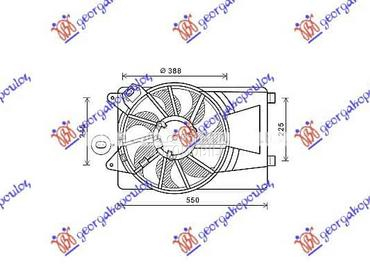 VENTILATOR KOMPLET (1.4i... za Fiat Doblo za 2015. god.