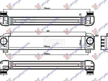 HLADNJAK INTERKULERA 1.6... za Citroen DS4 od 2011. do 2015. god.