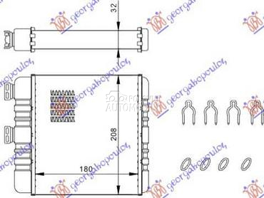 GREJAC KABINE (180x208) za Opel Zafira od 1999. do 2005. god.