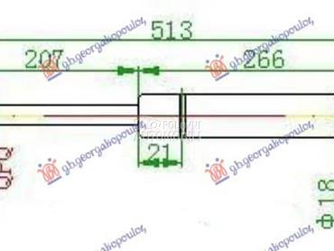AMORTIZER GEPEK VRATA 585... za Renault Laguna od 2000. do 2007. god.