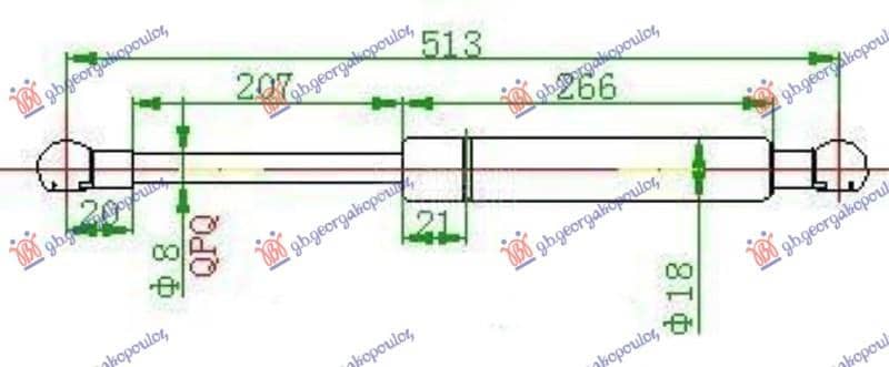 AMORTIZER GEPEK VRATA 585...