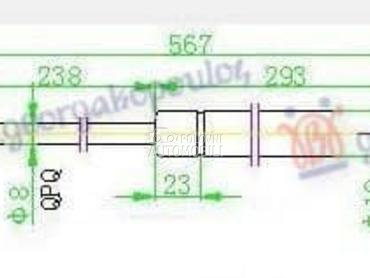 AMORTIZER GEPEK VRATA 460... za BMW X1 od 2009. do 2013. god.