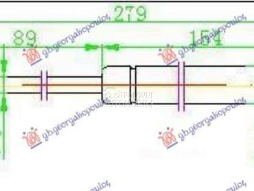 AMORTIZER GEPEK VRATA 510... za Ford Focus od 2008. do 2011. god.