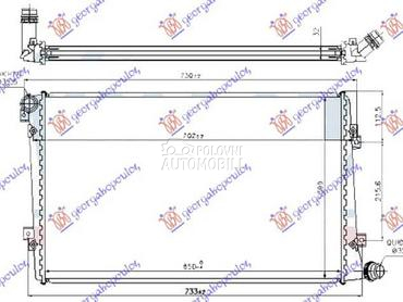 HLADNJAK MOTORA za Škoda Superb od 2008. do 2013. god.