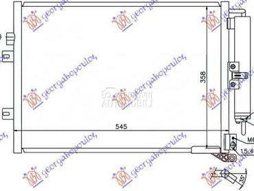 HLADNJAK KLIME 1.5 DCi za Renault Clio od 2006. do 2009. god.