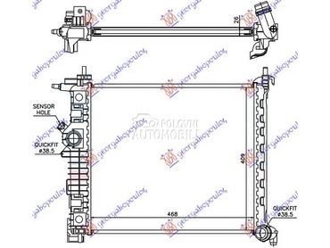HLADNJAK MOTORA 1.4i 16v... za Opel Meriva od 2010. do 2014. god.