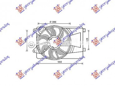 VENTILATOR KOMPLET (1.4i... za Fiat Linea od 2007. do 2013. god.