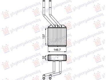 GREJAC KABINE DIZEL (137x147) za Ford Transit Connect od 2006. do 2013. god.