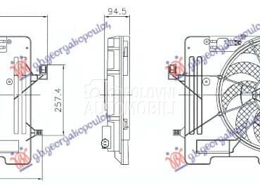 VENTILATOR KOMPLET 1.0... za Ford Focus od 2014. do 2018. god.