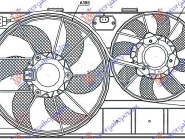 VENTILATOR KOMPLET (1.8... za Ford Transit Connect od 2003. do 2010. god.