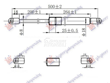 AMORTIZER GEPEK VRATA 360... za Nissan Micra od 2002. do 2010. god.