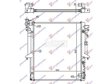 HLADNJAK MOTORA 2.5 T.D za Mitsubishi L200 od 2006. do 2010. god.