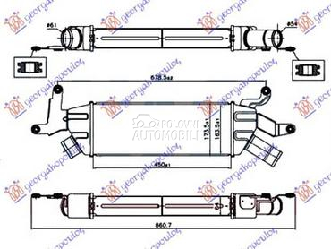 HLADNJAK INTERKULERA 2.2... za Citroen C-Crosser od 2007. do 2012. god.