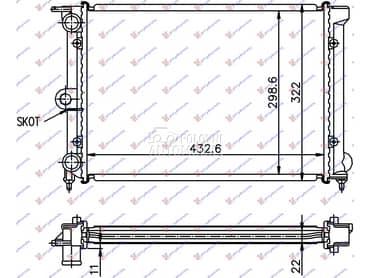 HLADNJAK MOTORA 1.0/1.3... za Volkswagen Jetta od 1979. do 1983. god.