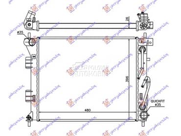 HLADNJAK MOTORA 1.6 CRDi DIZEL za Hyundai i30 od 2013. do 2017. god.