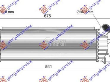 HLADNJAK INTERKULERA 1.9... za Nissan Kubistar od 2003. do 2009. god.