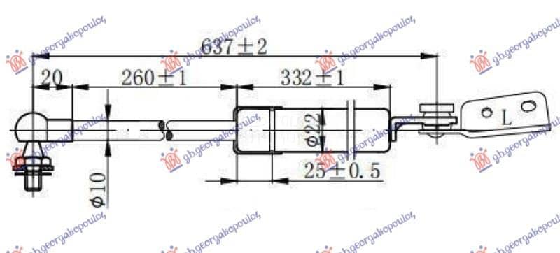 AMORTIZER GEPEK VRATA 315...