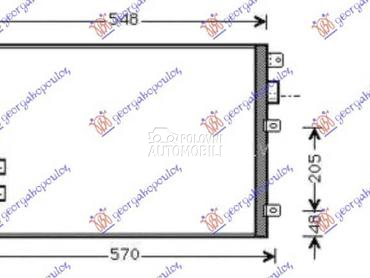HLADNJAK KLIME (510x380) 99- za Renault Kangoo od 1998. do 2003. god.