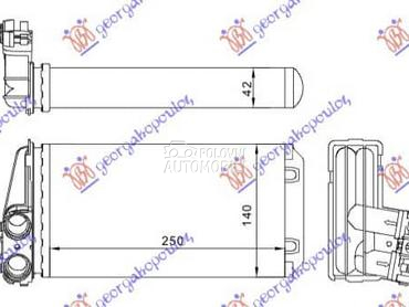 GREJAC KABINE (250x140) za Peugeot 307 od 2001. do 2005. god.