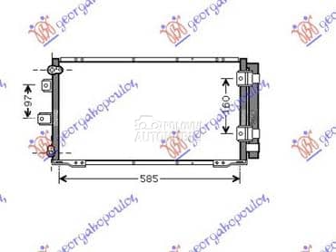 HLADNJAK KLIME (590x28.5) za Toyota Corolla od 2000. do 2002. god.